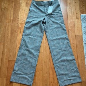 Zara Wide Leg, High Waisted, Plaid Trousers - Size Medium
